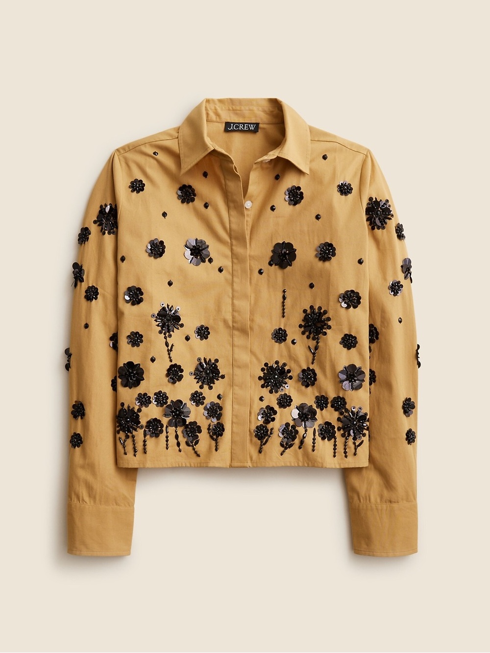 J.Crew| Sequin-embellished button-up shirt 🐞🖤🖤🖤